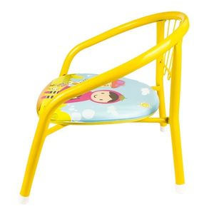 Scaunel din Metal pentru copii 35x25 cm Yellow imagine