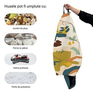 Husa fotoliu Puf Bean Bag tip Para L fara umplutura abstract jungle imagine