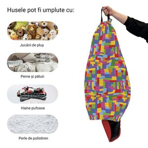 Husa fotoliu Puf Bean Bag tip Para L fara umplutura lego tetris imagine