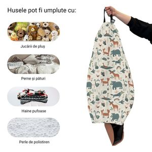 Husa fotoliu Puf Bean Bag tip Para L fara umplutura ursi cerbi si alti prieteni imagine