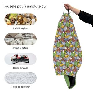 Husa fotoliu Puf Bean Bag tip Para L fara umplutura broscute imagine