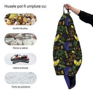 Husa fotoliu Puf Bean Bag tip Para L fara umplutura lets play imagine