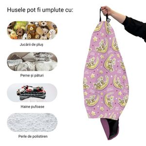 Husa fotoliu Puf Bean Bag tip Para L fara umplutura sweet dreams teddy bear imagine