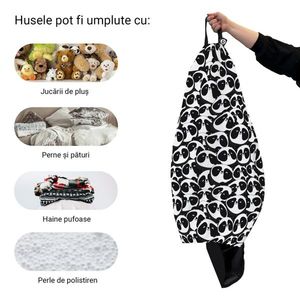 Husa fotoliu Puf Bean Bag tip Para L fara umplutura panda pack imagine