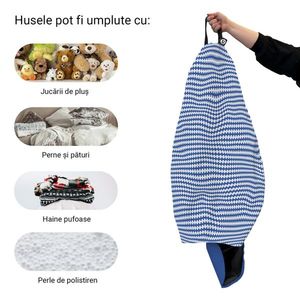 Husa fotoliu Puf Bean Bag tip Para L fara umplutura scandinavian blue imagine