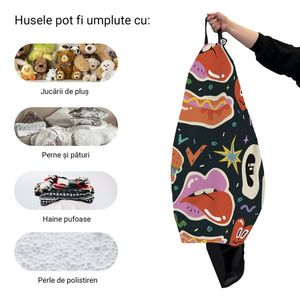 Husa fotoliu Puf Bean Bag tip Para L fara umplutura colaj imagine