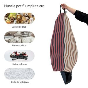 Husa fotoliu Puf Bean Bag tip Para L fara umplutura leme imagine