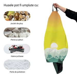 Husa fotoliu Puf Bean Bag tip Para XL fara umplutura Tropical imagine