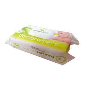 Servetele umede Doctor Wipes cu extract de Aloe Vera 72 bucati in cutie cu capac imagine