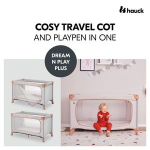 Patut de voiaj usor pliabil Hauck Dream N Play Plus Dusty Cork imagine