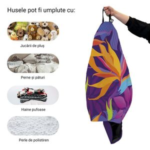 Husa fotoliu Puf Bean Bag tip Para L fara umplutura jungle night imagine