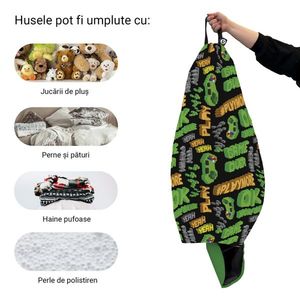 Husa fotoliu Puf Bean Bag tip Para XL fara umplutura play more retro imagine