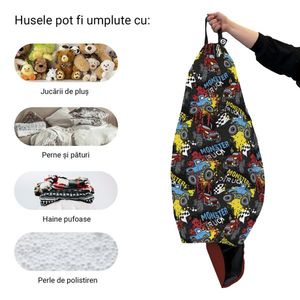 Husa fotoliu Puf Bean Bag tip Para XL fara umplutura Monster Truck imagine