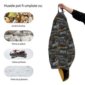 Husa fotoliu Puf Bean Bag tip Para XL fara umplutura Bmx imagine