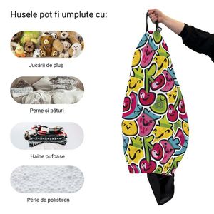 Husa fotoliu Puf Bean Bag tip Para XL fara umplutura kawaii fruits imagine