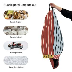 Husa fotoliu Puf Bean Bag tip Para XL fara umplutura rodas imagine