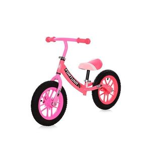 Bicicleta de echilibru, 2-5 ani, 12 inch, anvelope gonflabile, leduri, Lorelli Fortuna Air, Light Dark Pink imagine