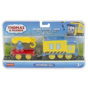 Locomotiva motorizata cu vagon, Thomas and Friends, Crane Vehicle Grue, HDY71 imagine