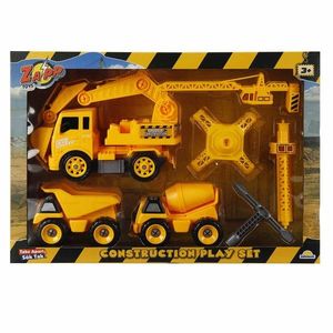 Set 3 vehicule de constructie si accesorii, Zapp Toys imagine