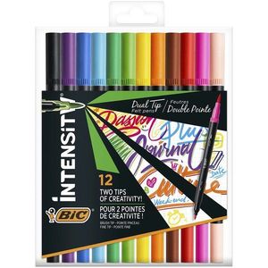 Set 12 markere de colorat cu dublu varf, Bic, Intensity imagine