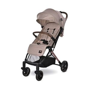 Carucior pentru nou-nascut, Lorelli Ribera, tip troler, dimensiuni compatibile avion, Beige Warm imagine