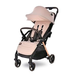 Carucior pentru nou-nascut autofold, Lorelli Loret, ultra-light, pana la 22 kg, Beige imagine