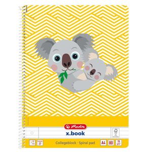 Caiet dictando cu spirala, A4, Herlitz, Cute Animals, Koala, 80 file imagine