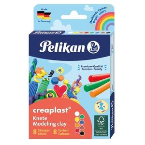 Set plastilina, Pelikan, Creaplast, 8 culori imagine