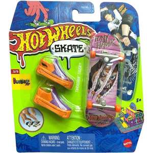 Set mini placa skateboard cu pantofi, Hot Wheels, Thrashin Tiger, HVJ93 imagine