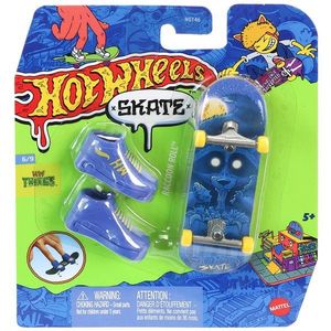 Set mini placa skateboard cu pantofi, Hot Wheels, Raccoon Roll, HVJ90 imagine