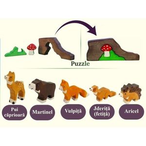 Puzzle 8 piese - Micutii din padure | Didy Toys imagine