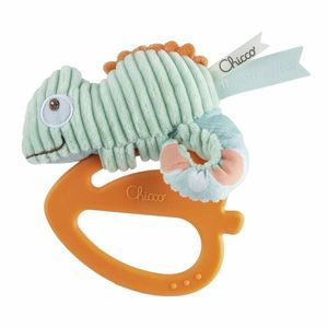 Jucarie 2 in 1 Chicco Cameleon My Sweet DouDou, zornaitoare si inel gingival, 3luni+ imagine