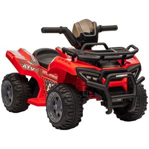 HOMCOM ATV Electric pentru Copii, Vehicul cu Baterie, Siguranță Maximă, Roșu, 66x44x42cm, Ideal 18-36 Luni | Aosom Romania imagine