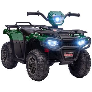 ATV electric copii, Ride-on, functii de mers inainte si inapoi, 12V, cu lumini | Aosom Romania imagine