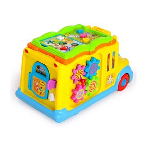 Jucarie - Autobuzul scolar cu sunete si lumini | Hola Toys imagine