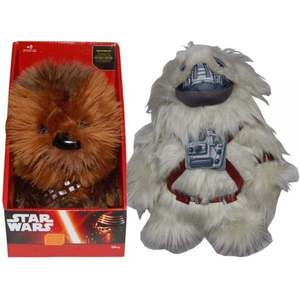 Set 2 jucarii de plus, Play by Play, Chewbacca, 21 cm si Moroff, Star Wars, 27 cm imagine