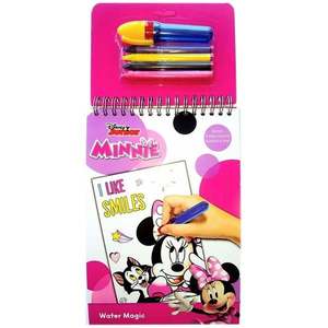 Set pictura cu apa si 4 creioane cerate, Disney Minnie Mouse imagine