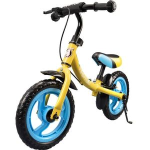 Bicicleta fara pedale, Action One Joy, cu frana, 12 inch, Galben imagine