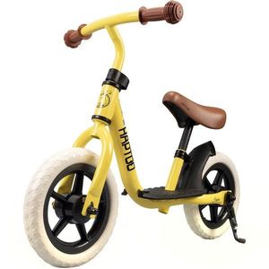 Bicicleta fara pedale, Action One Fun, cu suport pentru picioare, 10 inch, Galben imagine