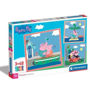 Puzzle Clementoni, Peppa Pig, 3 x 48 piese imagine