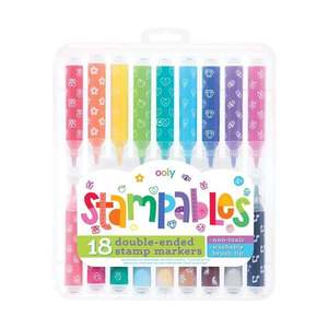 Carioci lavabile duble cu stampile Ooly stampables, 18 buc imagine