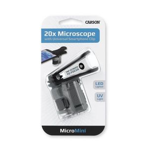 Microscop de buzunar cu adaptor pentru smartphone, Carson, marire 20x, MicroMini imagine