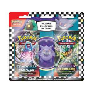 Radiera cu 2 pachete Booster, Pokemon Tcg imagine