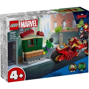 LEGO® Super Heroes - Iron Man cu motocicleta si Hulk (76287) imagine