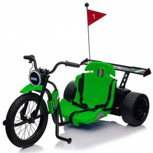 Motocicleta electrica pentru copii 5-12 ani, Kinderauto Drift-Trike, 500W, 24V 10Ah, verde imagine