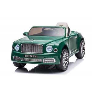 Masinuta electrica pentru copii Bentley Mulsanne 90W cu roti moi si scaun tapitat, verde imagine