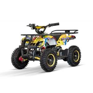 ATV electric pentru copii NITRO Torino Quad 1000W 36V 12Ah, Snowy tyres, grafiti yellow imagine