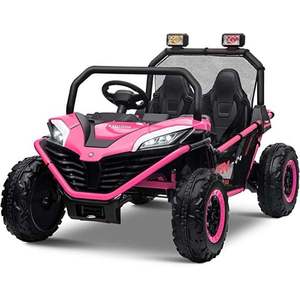 UTV electric pentru 2 copii, Kinderauto Dune-Buggy, 4x4, 200W, 12V, cu roti MOI, rose imagine