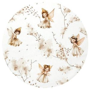 Cearceaf cu elastic MimiNu pentru landou, carucior si cosulet 80x35 cm din bumbac Fairy imagine