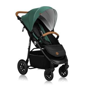 Carucior sport Lionelo Natt de la nastere cu accesorii si capotina XXL reglabila 0-22 kg verde imagine